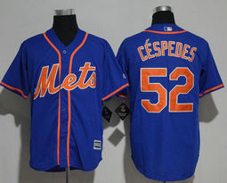 New York Mets #52 Yoenis Cespedes Blue Orange Game Stitched MLB Jersey