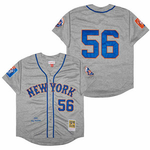New York Mets #56 Tug McGraw Gray 1965 Throwback Authentic Stitched MLB jersey