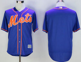 New York Mets Blank Blue Orange font Game Authentic Stitched MLB Jerseys