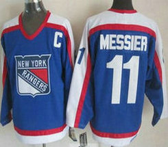New York Rangers #11 Mark Messier Blue White CCM Throwback Stitched NHL Jersey