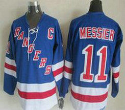 New York Rangers #11 Mark Messier Light Blue CCM Authentic Stitched NHL Jersey