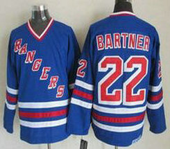 New York Rangers #22 Mike Gartner Light Blue CCM Throwback Authentic Stitched NHL Jersey