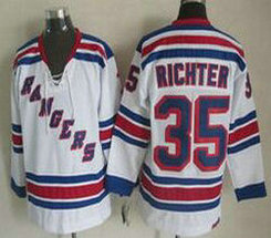 New York Rangers #35 Mike Richter White CCM Authentic Stitched NHL Jersey
