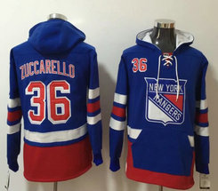 New York Rangers #36 Mats Zuccarello All Stitched Hooded Sweatshirt