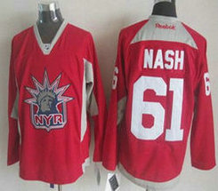 New York Rangers #61 Rick Nash Red Practice Authentic Stitched NHL jerseys
