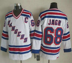 New York Rangers #68 Jaromir Jagr White CCM Throwback Stitched NHL Jersey