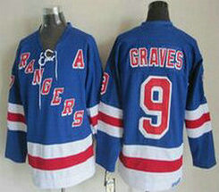 New York Rangers #9 Adam Graves Light Blue CCM Authentic Stitched NHL Jersey