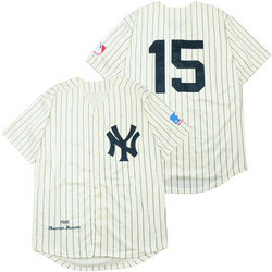New York Yankees #15 Thurman Munson White 1969 Throwback Stitched MLB Jersey