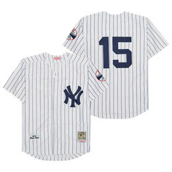 New York Yankees #15 Thurman Munson White 1973 Throwback Stitched MLB Jersey