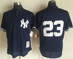 New York Yankees #23 Don Mattingly Black Throwback Authentic stitched MLB jersey