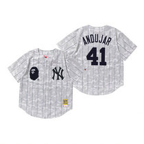 New York Yankees #41 Miguel Andujar White BAPE x Mitchell & Ness Authentic Stitched MLB Jersey