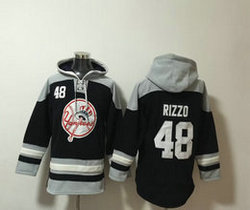 New York Yankees #48 Anthony Rizzo Navy Stitched Hoodies