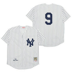 New York Yankees #9 Roger Maris White 1961 Throwback Authentic Stitched MLB Jersey