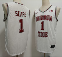 Nike Alabama Crimson Tide #1 Mark Sears White Stitched NCAA Jersey