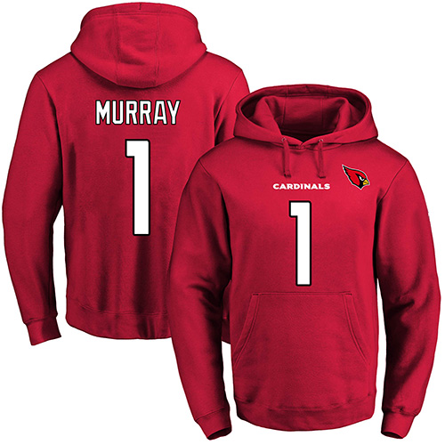 Nike Arizona Cardinals #1 Kyler Murray Red Name & Number Pullover Hoodie