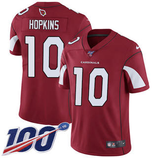 Nike Arizona Cardinals #10 DeAndre Hopkins 100th Season Red Vapor Untouchable Authentic Stitched NFL Jersey