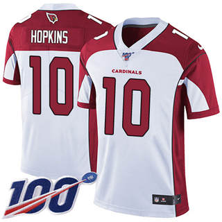 Nike Arizona Cardinals #10 DeAndre Hopkins 100th Season White Vapor Untouchable Authentic Stitched NFL Jersey