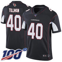 Nike Arizona Cardinals #40 Pat Tillman With 100th Season Patch Black Vapor Untouchable Limited Authentic Stitched NFL Jersey
