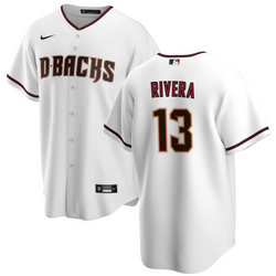 Nike Arizona Diamondbacks #13 Emmanuel Rivera White Game Authentic Stitched MLB Jersey