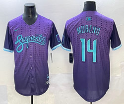 Nike Arizona Diamondbacks #14 Gabriel Moreno Purple 2025 City MLB Jersey