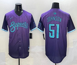 Nike Arizona Diamondbacks #51 Randy Johnson Purple City MLB Jersey