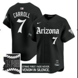 Nike Arizona Diamondbacks #7 Corbin Carroll Black 5(V) 1998 Joint MLB Jersey