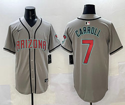 Nike Arizona Diamondbacks #7 Corbin Carroll Gray Authentic Stitched Baseball jersey