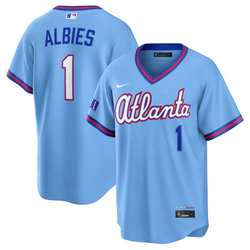 Nike Atlanta Braves #1 Ozzie Albies Powder Blue 2026 City Stadium Jersey