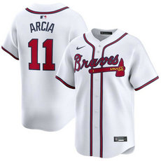 Nike Atlanta Braves #11 Orlando Arcia White 2024 Authentic Stitched MLB Jersey