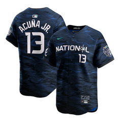 Nike Atlanta Braves #13 Ronald Acuna Jr 2023 All Star Authentic Stitched MLB Jersey