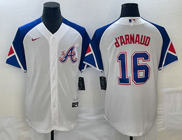 Nike Atlanta Braves #16 Travis d'Arnaud white 2023 City Authentic Stitched MLB Jersey