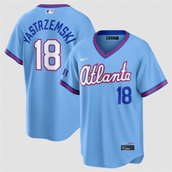 Nike Atlanta Braves #18 Mike Yastrzemski Powder Blue 2026 City Stadium Jersey