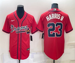 Nike Atlanta Braves #23 Michael Harris II Red Game Authentic Stitched MLB Jersey