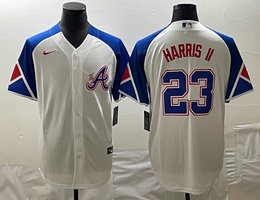 Nike Atlanta Braves #23 Michael Harris II white 2023 City Authentic Stitched MLB Jerseys