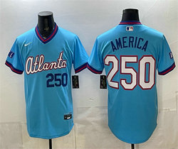 Nike Atlanta Braves #250 America Powder Blue 2026 City Connect Stadium Jersey