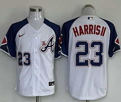 Nike Atlanta Braves #27 Austin Riley white #23 on front 2023 City Authentic Stitched MLB Jersey