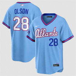 Nike Atlanta Braves #28 Matt Olson Powder Blue 2026 City Stadium Jersey