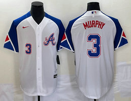 Nike Atlanta Braves #3 Dale Murphy 2023 City Game 3 on front Authentic Stitched MLB Jersey