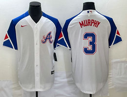 Nike Atlanta Braves #3 Dale Murphy white Game 2023 City Authentic Stitched MLB Jerseys
