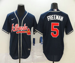 Nike Atlanta Braves #5 Freddie Freeman Blue Game Authentic Stitched MLB Jersey