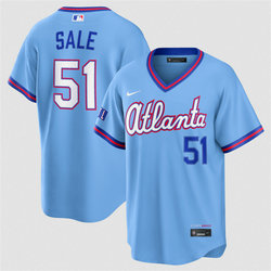 Nike Atlanta Braves #51 Chris Sale Powder Powder Blue 2026 City Stadium Jersey
