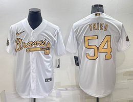 Nike Atlanta Braves #54 Max Fried White 2022 All Star Authentic Stitched MLB Jersey