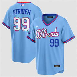 Nike Atlanta Braves #99 Spencer Strider Powder Blue 2026 City Stadium Jersey