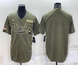 Nike Atlanta Braves Blank Salute to Service Game Authentic Stitched MLB Jersey