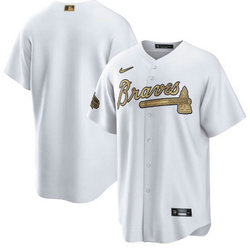 Nike Atlanta Braves Blank White 2022 All Star Authentic Stitched MLB Jersey