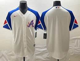 Nike Atlanta Braves Blank White Game 2023 City Authentic Stitched MLB Jersey