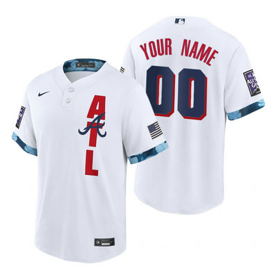 Nike Atlanta Braves Custom Any Name 2021 All star White Game Authentic Stitched MLB Jersey
