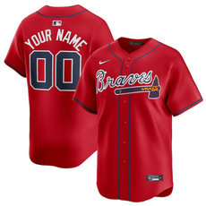 Nike Atlanta Braves Customized Red 2024 Authentic Stitched MLB Jersey
