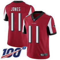 Nike Atlanta Falcons #11 Julio Jones With 100th Season Patch Red Vapor Untouchable Authentic stitched NFL jersey