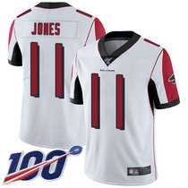 Nike Atlanta Falcons #11 Julio Jones With 100th Season Patch White Vapor Untouchable Authentic stitched NFL jersey